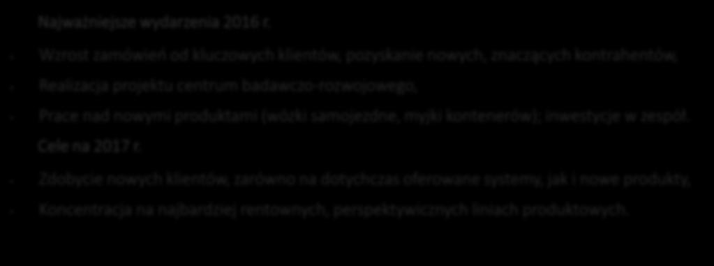 Europa Systems Wzrost sprzedaży osiągnięty m.in. dzięki pozyskaniu klientów z nowych branż. Najważniejsze wydarzenia 2016 r.