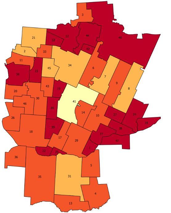 sołectw brak jest jakiejkolwiek infrastruktury społecznej przyjęto następującą punktację/kryterium: 0- nie ma stanu kryzysowego, 1- jest stan kryzysowy.