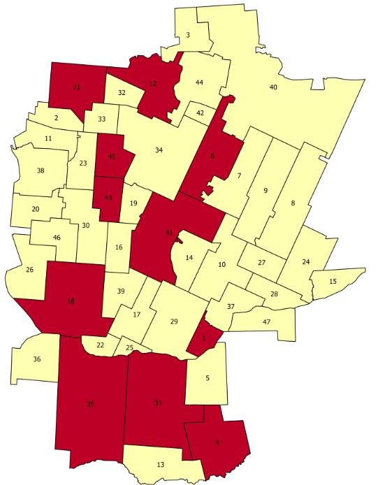 47. Żywkowo 0,00 0,00 0,00 0,00 0,00 Źródło: opracowanie własne na podstawie danych z badania ankietowego, Mapa 20.