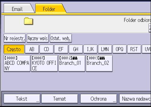 Podstawowe czynności wykonywane podczas skanowania do folderu 8. Kliknij na ekranie Książka adresowa.