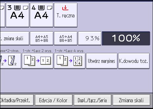 3. Kopiarka Oryginał Umieszczanie oryginałów Orientacja oryginału Orientation Kopiarka Góra do dołu Góra do góry Góra do dołu 1. Naciśnij przycisk [Dupl./Łącz./Seria]. 2.