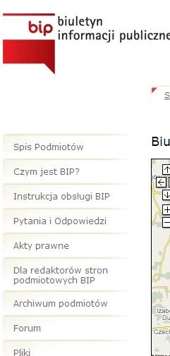 Menu lewe zawiera większość opcji dostępnych dla użytkownika.