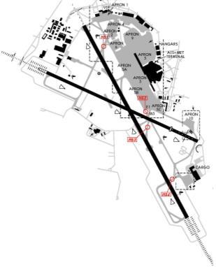 pasażerski Płyty odlodzeniowe Terminal cargo Drogi kołowania STRUKTURA POLA RUCHU NAZIEMNEGO