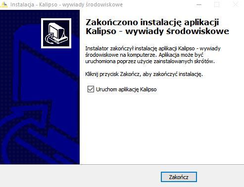 zakończonej instalacji