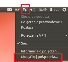 Po kliknięciu w PANEL GŁÓWNY pojawi się wyszukiwarka w której szukamy aplikacji terminal.