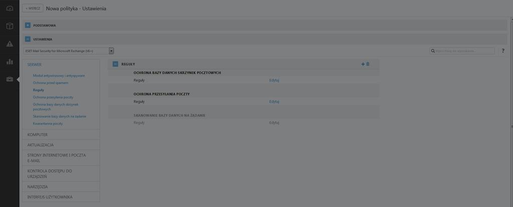 USTAWIENIE REGUŁ ANTYSPAMOWYCH ESET MAIL SECURITY FOR MS EXCHANGE SERWER ORAZ REGUŁ HIPS DLA ESET FILE SECURITY Stosując odpowiednie reguły antyspamowe zainfekowane wiadomości są odrzucane już na