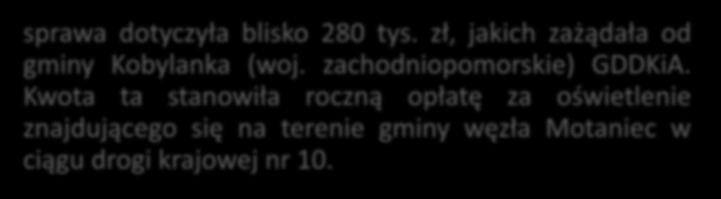 zł, jakich zażądała od gminy Kobylanka (woj.