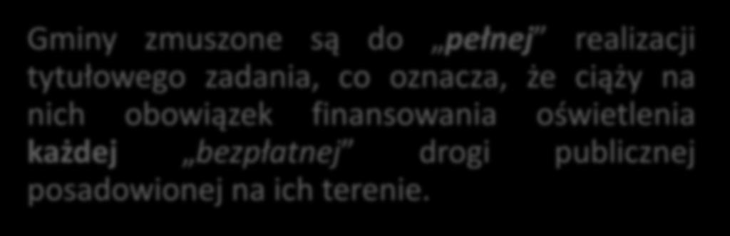 Gminy zmuszone są do pełnej realizacji tytułowego zadania, co oznacza, że ciąży na nich obowiązek finansowania