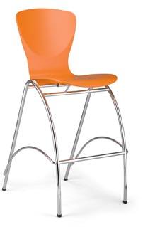 Stabilna, chromowana, lub malowana proszkowo metalowa rama krzesła. Możliwość składowania w stosie (max 4 szt.