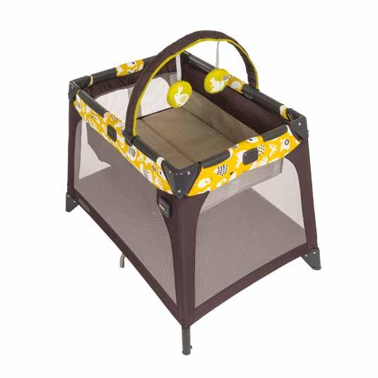 NIMBLEnook nowość! małe łóżeczko, o dużych możliwościach 102 NIMBLE NOOK Kompaktowe łóżeczko turystyczne, które pozwala rodzicom cieszyć się bliskością dziecka w dzień i w nocy.
