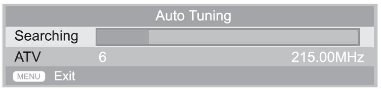 Auto tuning (automatyczne strojenie) Opcja umoliwia automatyczne strojenie kanałów, które mog by odbierane.
