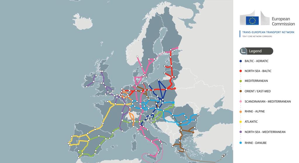 Przegląd Europejskich korytarzy TEN-T i