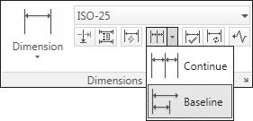 Wymiary 189 Specify first extension line origin or <select object>: ENTER Select object to dimension: P1 (upewnij si, e wskaza e odcinek bli ej jego lewego ko ca) Specify dimension line location