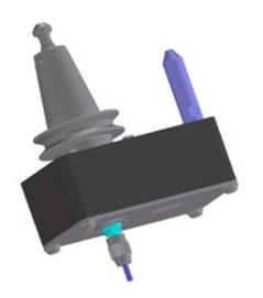11. Sonda pomiarowa 3D Cyfrowy czujnik 3D do maszyny Emco Concept mill 55, z odczytem cyfrowym, główka Ø4 o długości 25mm: wskazanie dokładności 0,001 mm, powtarzalność 0,001 mm, dokładność pomiaru