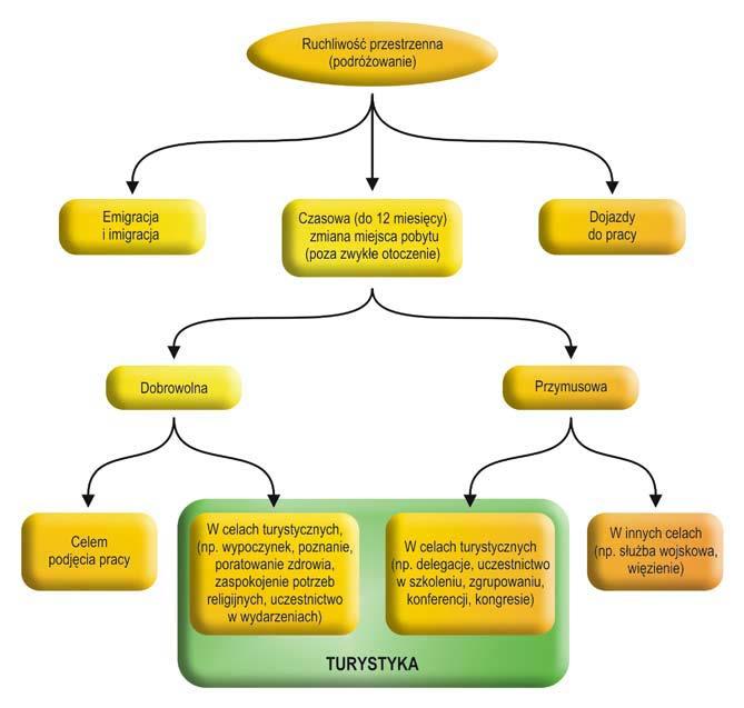 ANEKS 3. Definicje i graf strumienia turystycznego Miejsce turystyki wśród zjawisk ruchliwości przestrzennej 53 Rysunek A1. Miejsce turystyki wśród zjawisk ruchliwości przestrzennej na podstawie: K.