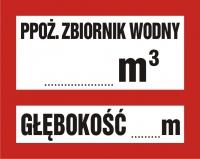 .. m3 Z-BC101 Znak ppoż. zbiornik wodny... m3, głębokość zbiornika.