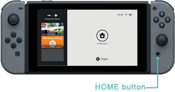Przycisk HOME Inne sposoby na obudzenie konsoli/wprowadzenie jej w tryb uśpienia Wprowadzanie konsoli w tryb uśpienia z menu HOME. Otwórz menu Sleep Mode w menu HOME.