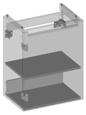 STYLE wymiary: 400 x 1650 x 330 mm 1 drzwi prawe lub lewe 2 półki szklane 2