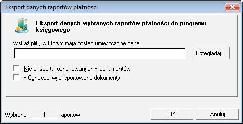 9.4.2.1.2 Dokumenty z kartoteki Pieniądze Dane dokumentów płatności nie są przesyłane do programu księgowego w postaci poszczególnych prostych dokumentów płatności takich jak KP czy KW.