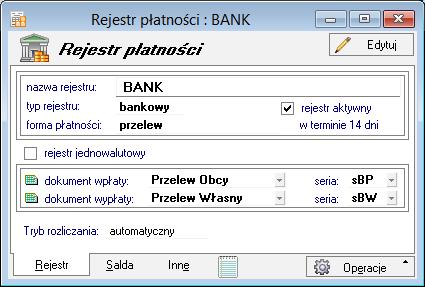 Dokumenty typu TR+ i TR- obsługują tylko jedną walutę.