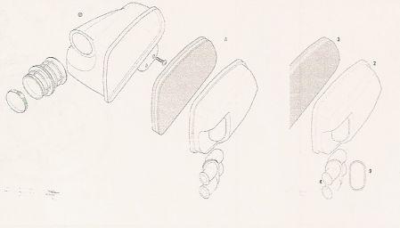 Filtr powietrza jest oznaczony ROTAX nr 225 052. Filtr powietrza musi być zamontowany pomiędzy dolną i górną częścią obudowy i obejmować całą powierzchnię wewnętrzną.