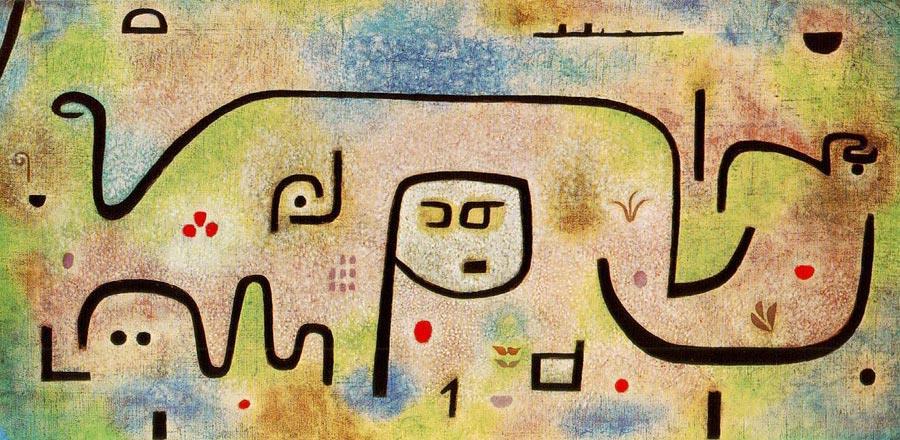 Paul Klee, Insula dulcamara, 1938 (210 KB), olej na papierze