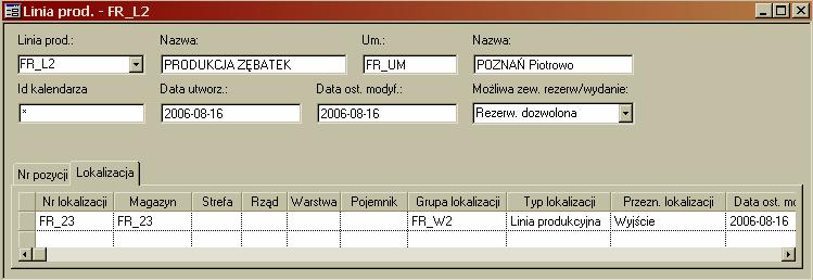 Poniżej zamieszczono analogiczny zrzut z danymi linii L3.