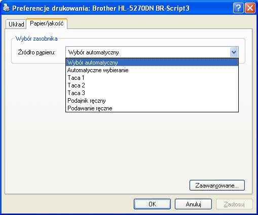 drukowania... w zakładce Ogólne w oknie dialogowym Brother HL-5270DN BR-Script3 ustawienia.