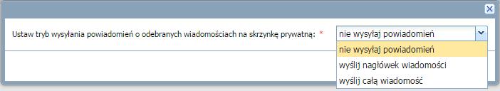 Informacje podstawowe o systemie Uczniowie Optivum NET + Po kliknięciu ikony Opcje wysyłania powiadomień wyświetla się okno, w którym użytkownik może określić tryb wysyłania powiadomień o odebranych