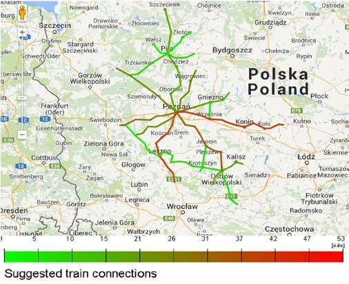 Sugerowane połączenia kolejowe Politechnika