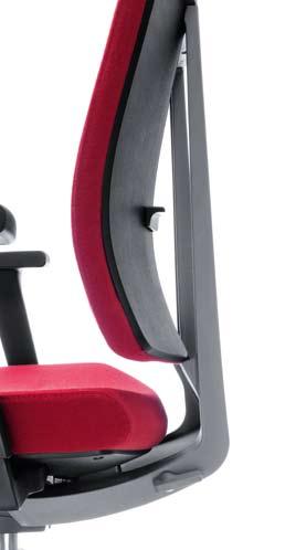 A freely adjustable backrest contour that best fits you.