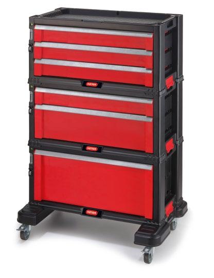 2 cm Advantages: the chest is equipped with one deep drawer with removable partitions for heavier tools and additional