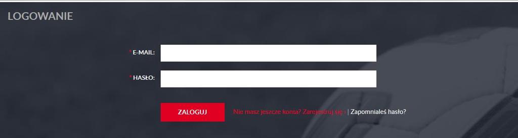 KROK 3 Po wybraniu linku Zaloguj się, wyświetli się strona logowania do konta na