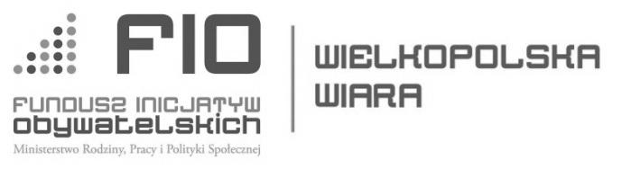 WERSJA ROBOCZA - OFERTA NIEZŁOŻONA FORMULARZ OFERTY W KONKURSIE MIKRODOTACJI WIELKOPOLSKA WIARA FORMULARZ NALEŻY WYPEŁNIĆ W GENERATORZE Numer rejestracyjny oferty Data wpływu 1.