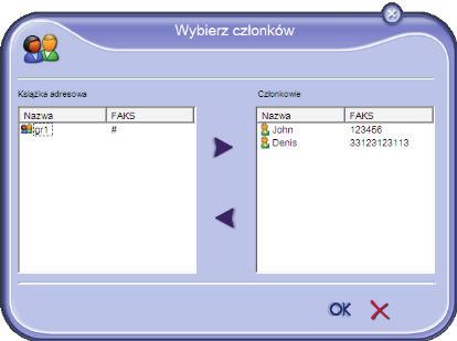 Pojawi się okno wyboru. 2 Kliknij KASUJ. Wydruk książki adresowej Po usunięciu kontaktu z książki adresowej, jest on automatycznie usuwany z grupy. 1 Kliknij DRUKUJ.