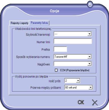 Opis zakładki PARAMETRY FAKSU Strona tytułowa Strona tytułowa stanowi część faksowanego dokumentu generowaną automatycznie przez urządzenie, na której znajdują się informacje dotyczące nadawcy,