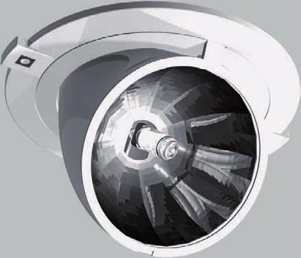 Downlights oprawy do wbudowania BS 33 SC Dioda LED do pracy awaryjnej obudowa: ciśnieniowy odlew aluminium, malowany proszkowo kolor: biały odbłyśnik: z polerowanego aluminium Stopień ochrony: IP