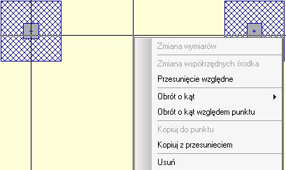 Istnieje możliwość edycji grupy zaznaczonych fundamentów.