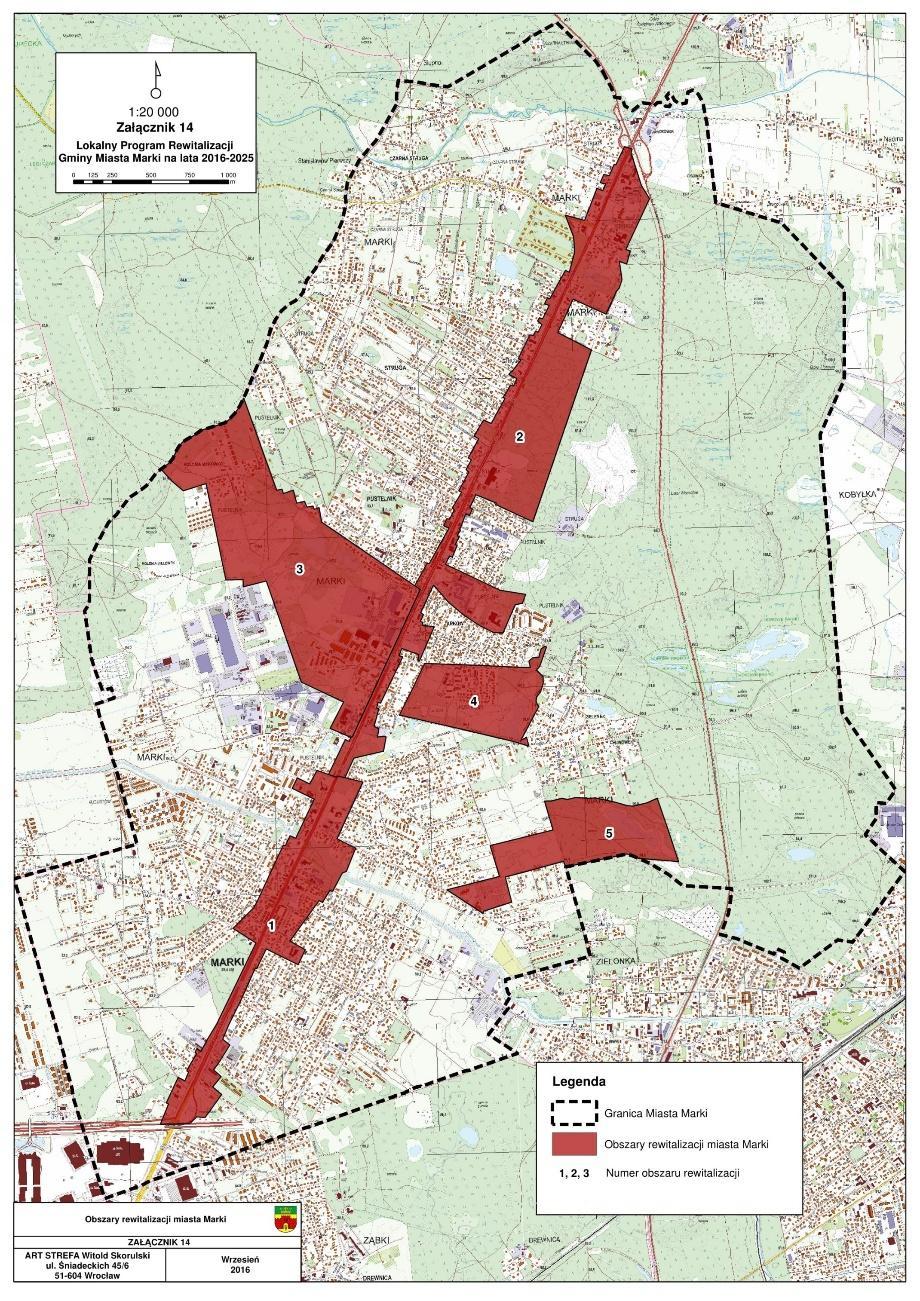 Al. Piłsudskiego na mapie rewitalizacji; 5 obszarów rewitalizacji; 2 obszary stanowią część Al. Piłsudskiego obszar 1 i 2; 2 obszary leżą w bezpośrednim sąsiedztwie Al. Piłsudskiego obszar 3 i 4 Al.