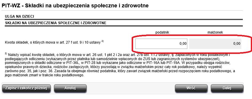 Liczbę dzieci, uprawniających do skorzystania z ulgi z tytułu