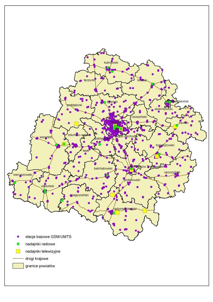 W przyszłości należy spodziewać się dalszego wzrostu liczby nadajników UMTS oraz minimalnego wzrostu nadajników GSM.