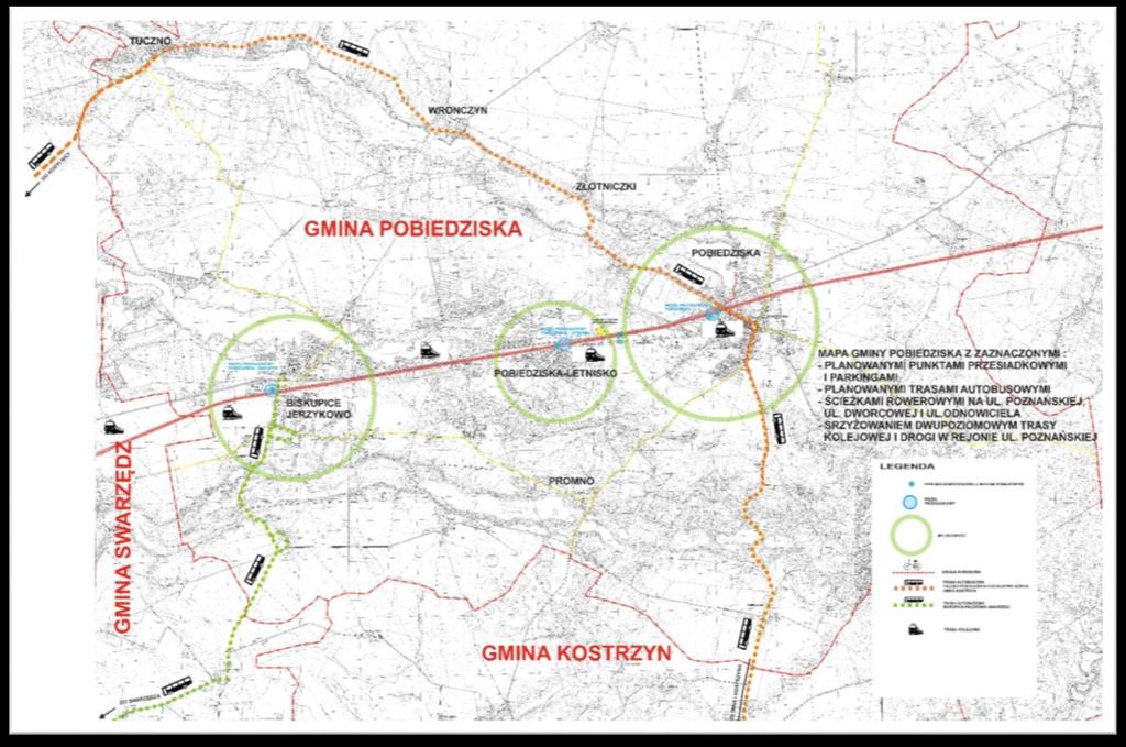 5. Węzły przesiadkowe w Gminie Pobiedziskadofinansowanie 28 mln zł