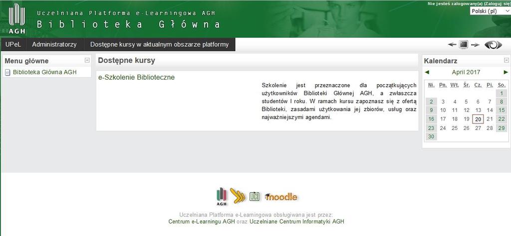 Co jeszcze? Biblioteka oferuje szkolenie biblioteczne dla studentów I roku w formie online na platformie moodle.