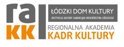 Regionalna Akademia Kadr Kultury ŁDK zaprasza na szkolenia organizowane w marcu 2017 r.