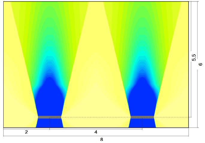 Rozpływy powietrza i parametry obliczone w programie doboru 3D Parametry powietrza Q 0 (m 3 /h) Uds V k (m/s) X L (m) V t (m/s) V r (m/s) V z
