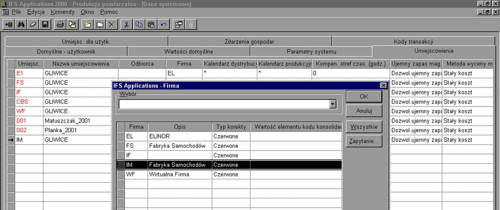 Umiejscowienia Każda firma wprowadzona do systemu musi posiadać umiejscowienie, które informuje nas w jakim punkcie geograficznym znajduje się dana firma.