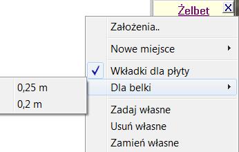 125 Do menu Ugięcia wprowadzono opcję Dodaj inne, która pozwala dodać przemieszczenia węzłowe z innego zadania. Jedynym warunkiem jest aby oba zadania miały tę samą liczbę węzłów.