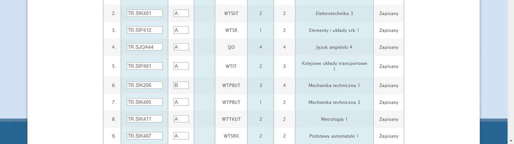 Numer katalogowy można znaleźć w planie zajęć* (punkt 4 instrukcji) lub w planie wzorcowym (punkt 5 instrukcji), wersja jest związana z przedmiotami o takiej samej nazwie, ale różniącej się