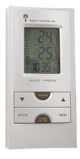C pamięć temperatury max i min projektor wyświetla aktualny czas i zew.