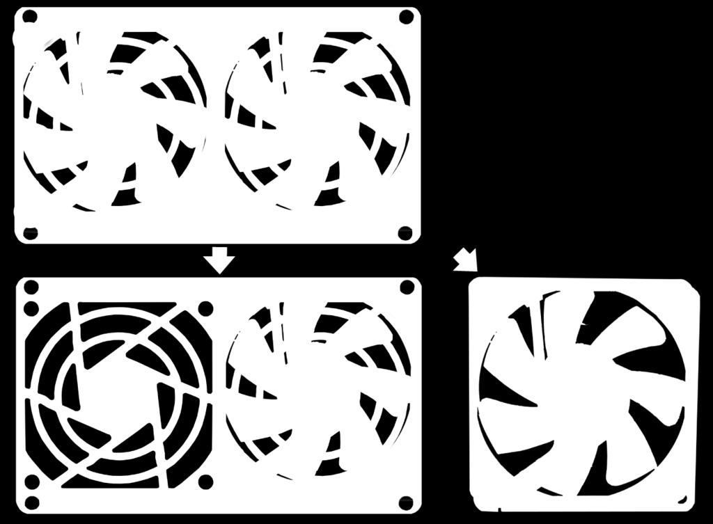 panel wentylatorów.